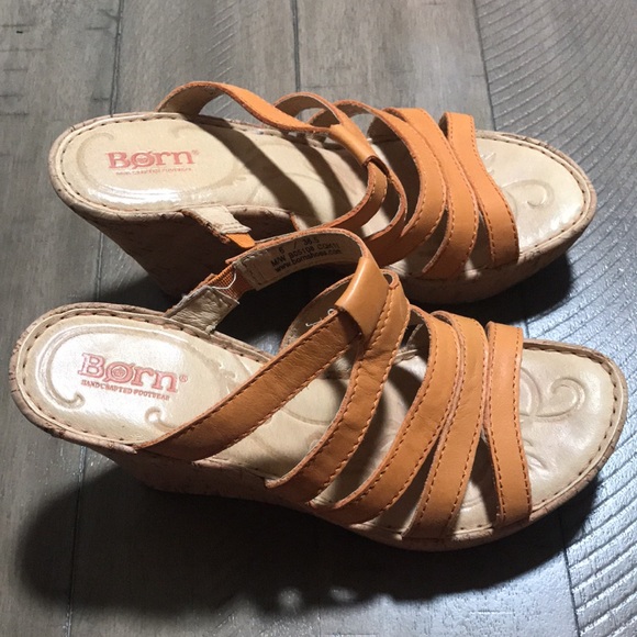 Born Lisi Wedge sandals Sz 6 - Picture 2 of 8